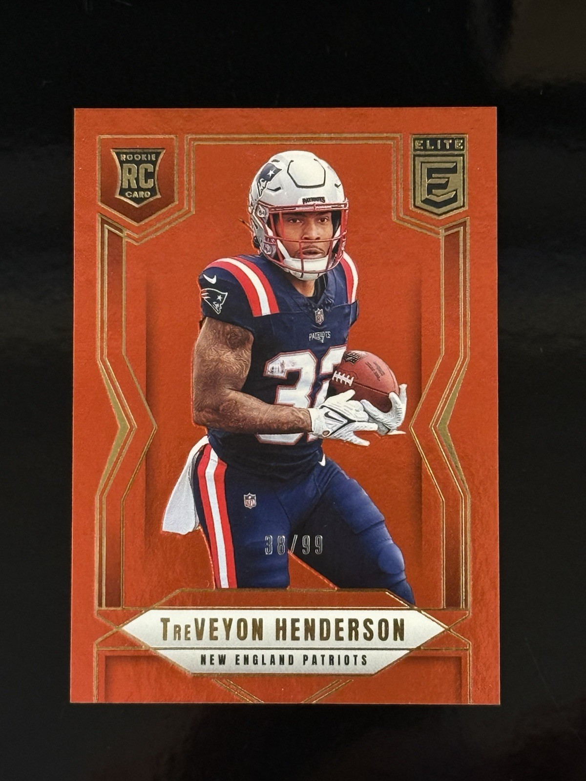 2025 Panini DonRuss Elite TreVeyon Henderson Red RC #152 Patriots 38/99 🔥