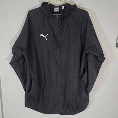PUMA WindCell Hooded Training Jacket Black Men s 2XL Running Athletic Full Zip