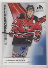 2019-20 Upper Deck SP Game Used CHL Edition Blue Dawson Mercer #35 Auto 0l4c