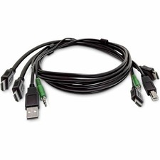 StarTech 6ft Dual-HDMI KVM Cable USB 2.0 3.5mm TAA SK2HDMMKVM06TAA