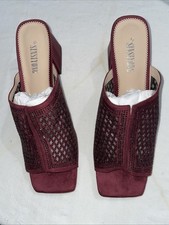 Woman  s Open Toe Heeled Mules size 9