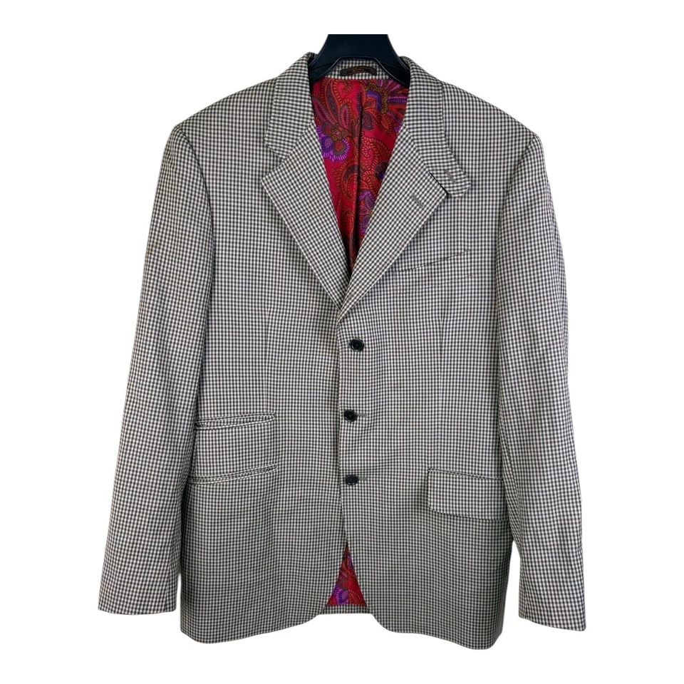 Blazer de lana Etro Milano abrigo deportivo chaqueta para hombre talla 52 hecho en Italia Foto 2 de 4