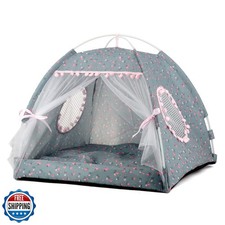 pawstrip Dog Tent Indoor Cat House Pink Puppy Bed Portable Pet Te