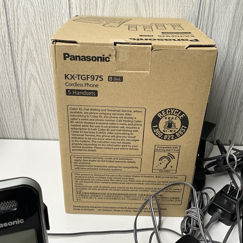 Panasonic Cordless Phone Link2Cell Bluetooth 5 Handsets KX-TGF975B (some Wear) - Zdjęcie 19 z 21