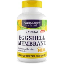 Natural Eggshell Membrane 500 mg - 120 Gluten-Free Veggie Caps for Joint Health