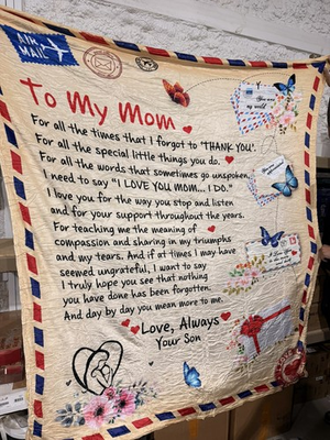 #ad To My Mom Blanket Personalized Blanket Mom Gift Christmas Gift 6x7 soft cozy $29.99