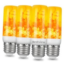 LED Flame Effect Light Bulbs,4 Modes Smart E26/E27 Base Flickering E26/E27-4