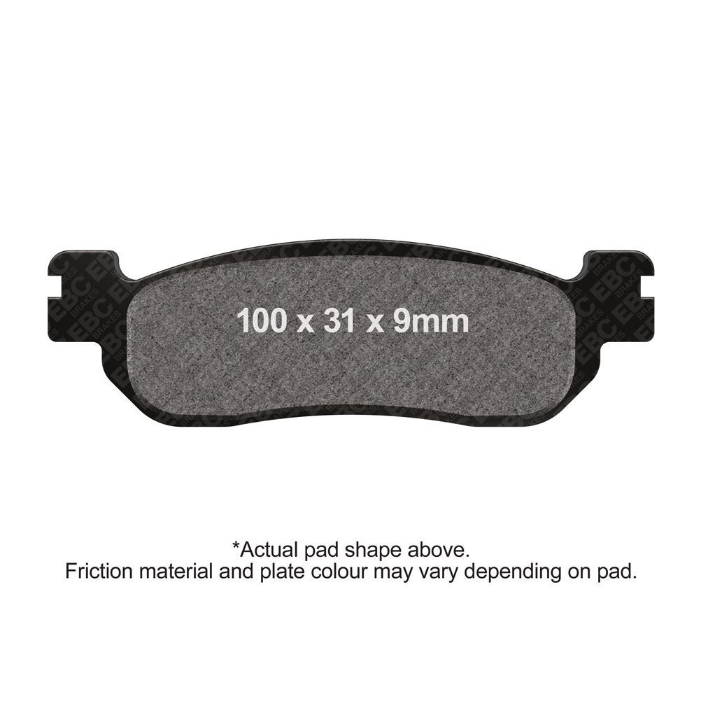 EBC Scooter Series Carbon Pads E391 Rear Left for MBK YP 250 Skyliner 2000-2002