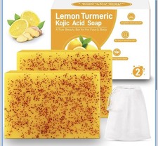 Turmeric and Lemon Kojic Acid Soap 2 Pack Lot Of 2