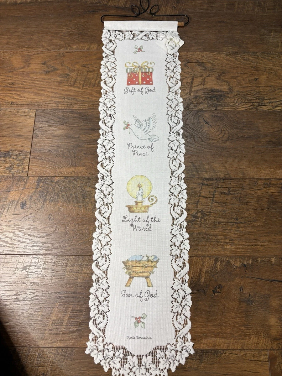 Rideau Heritage Lace Halloween - Panneau 60x20 - Motif Chauve-souris "Going Batty"