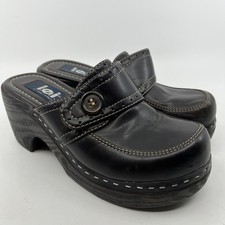 Vintage LEI Grunge Goth Womens 6.5 Chunky Platform Wedged Brown Y2K Shoes Slip