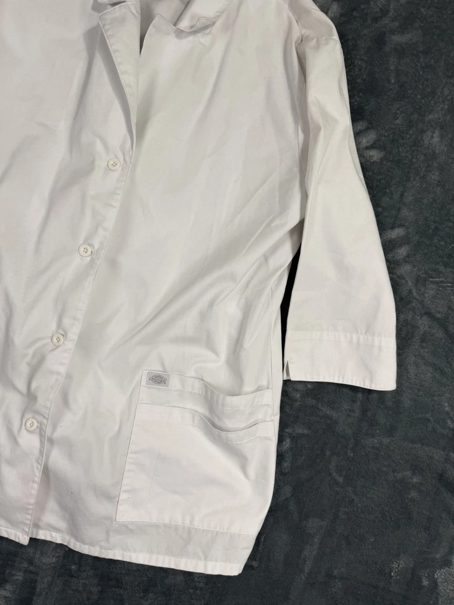 Dickies Medical White Lab Coat 2XL 60% Cotton 40% Polyester With Pockets