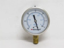 240947 New-No Box; Weksler BY43-Y-VC-4-L-W Vacuum Gauge; -30-0inHg; (-1-0); SS