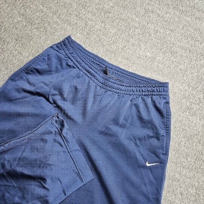 Vintage Nike Team Track Pants Mens Medium Navy Blue Athletic Training Swoosh