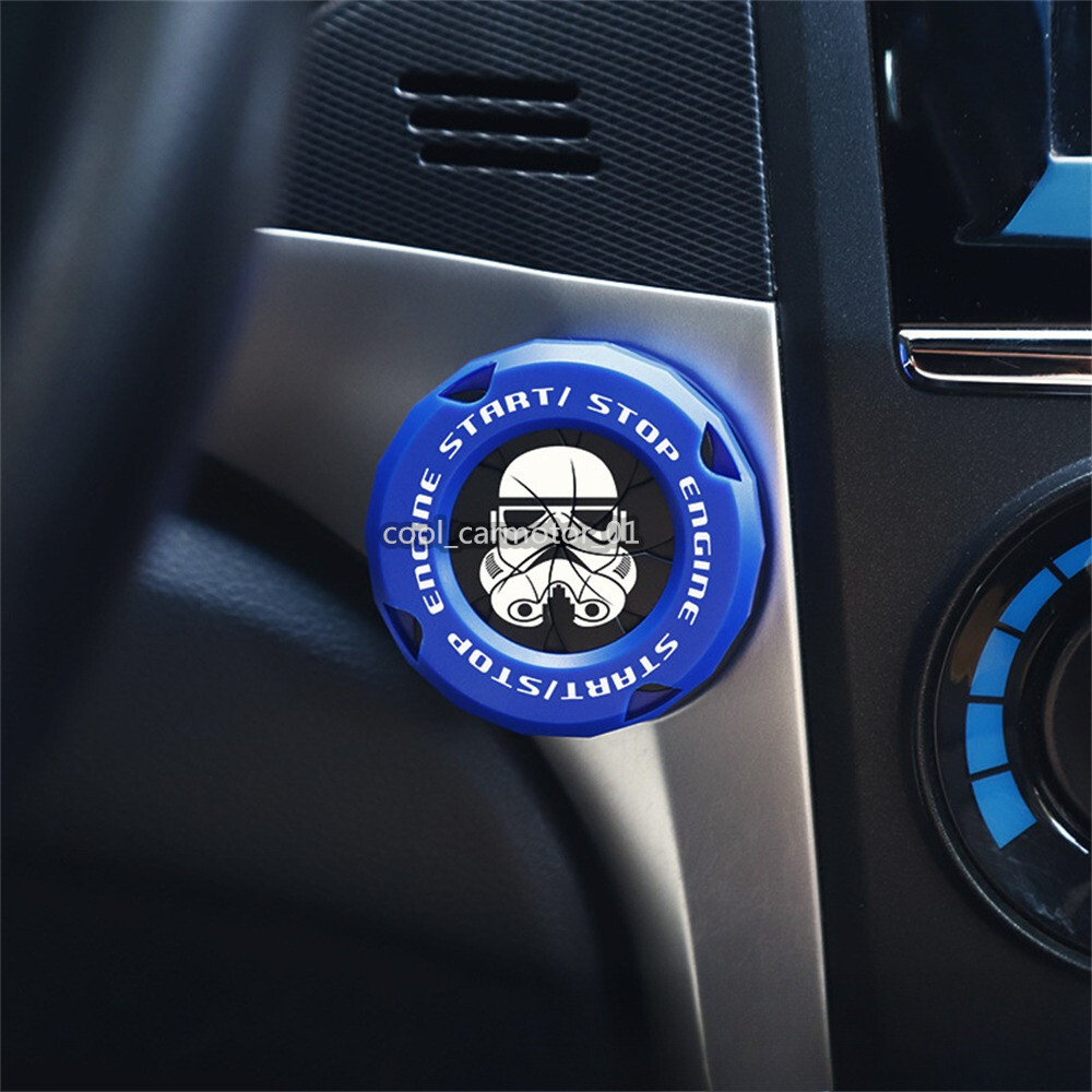 Star Wars Stormtrooper Clone Trooper Blue LED Start Stop Button Cover