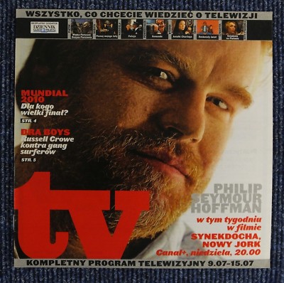 PHILIP SEYMOUR HOFFMAN  mag.square COVER 2010 Poland  SG Golden Gate