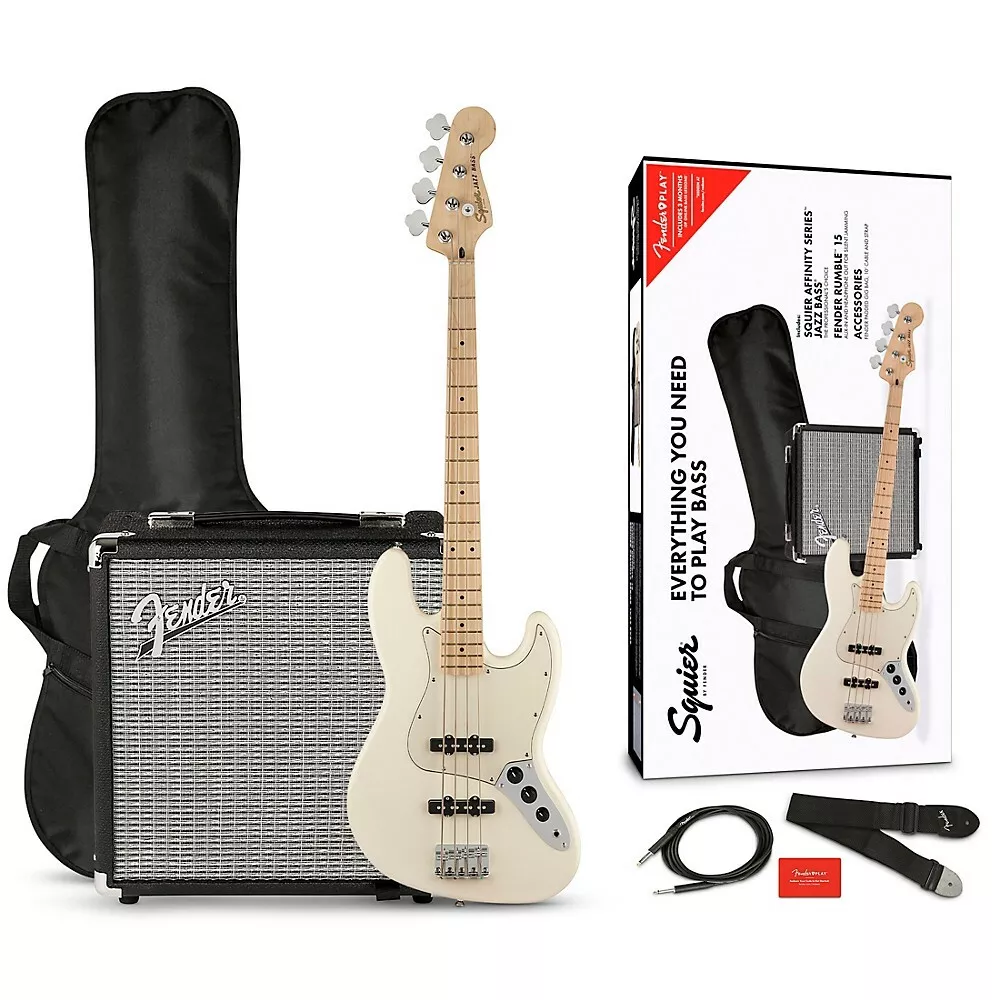 Squier Affinity Jazz Bass LE Pack w Rumble 15W Bass Combo Amp
