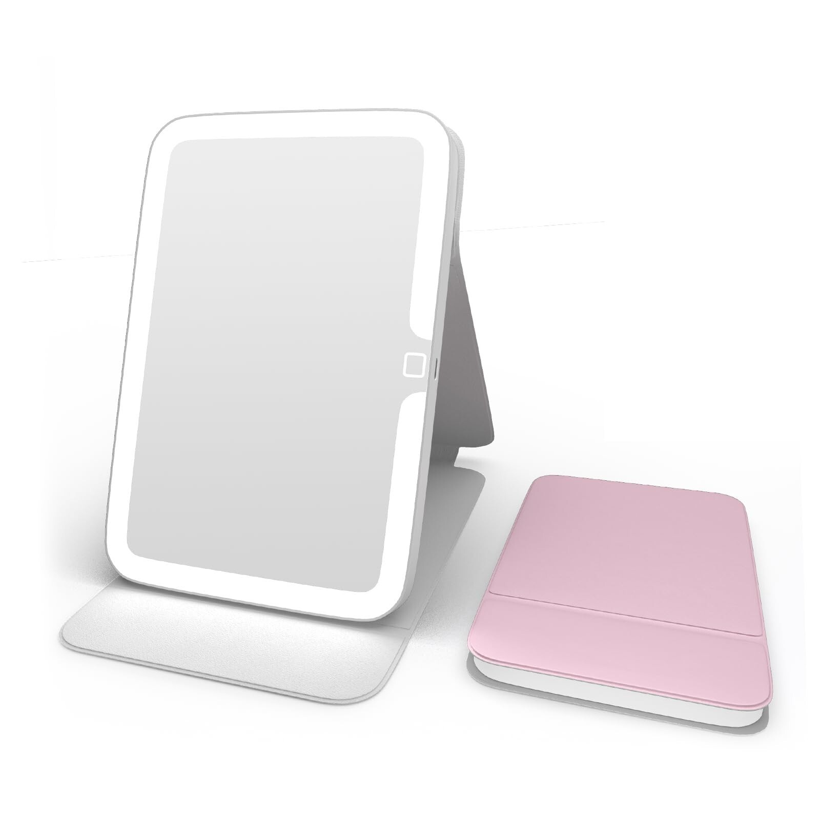 Travel Makeup Mirror, Portable LED Lighted Compact Mirror, 3-Color Dimmable L...