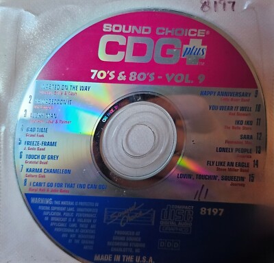 SC8197 70'S 80'S                      SOUND CHOICE  KARAOKE CDG RARE