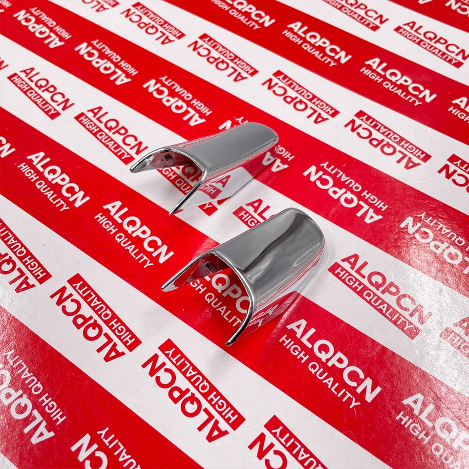 2 juegos de tapa de extremo de correa de manija de tracción interior de puerta cromada apta para coche urbano Lincoln Foto 3 de 4