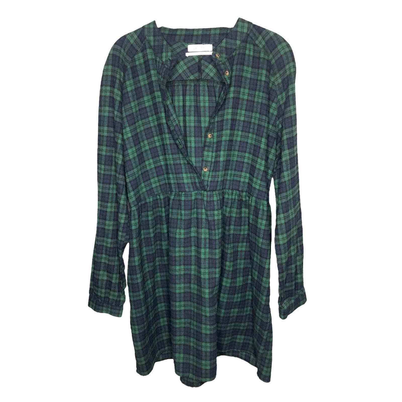 Urban Outfitters Plaid Flannel Mini Shirt Dress - image 1