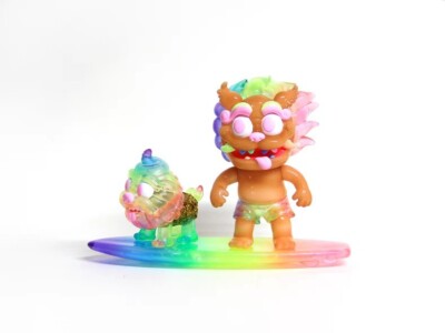Andy Chen Surfer Boy Multicolor Glow in the Dark Vinyl Figure Sofubi Model Toy