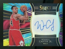 Wendell Carter Jr. 2018-19 Panini Select RC Auto Tie-Dye Prizm Parallel #/25
