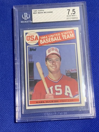 1985 Topps Mark McGwire RC #401 BGS 7.5 NM+ Rookie Card 1984 USA Baseball Team