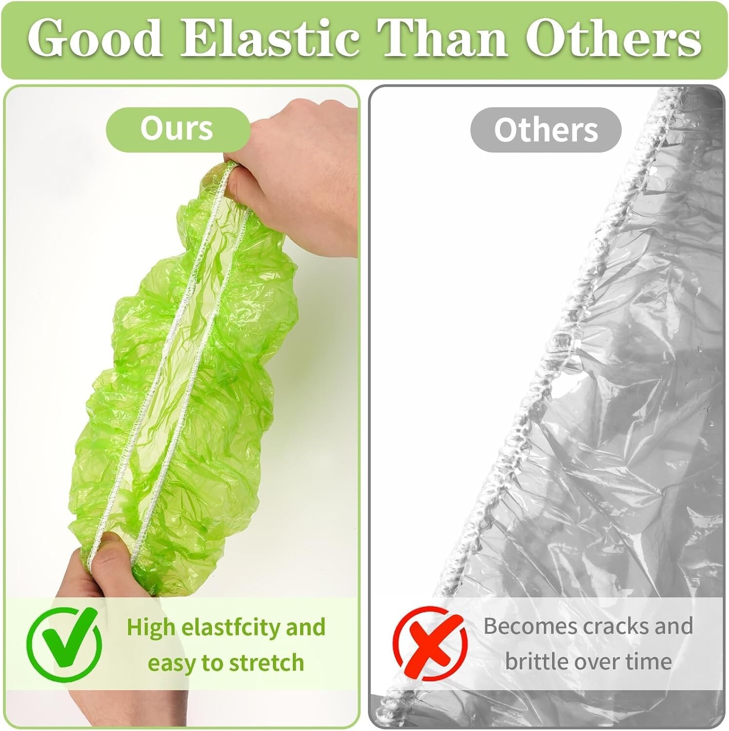 60 Pcs Elastic Food Bowl Covers Reusable Stretch Plastic Wrap Dish Plate Covers