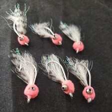 SALTWATER FLY FISHING FLIES BONEFISH PUFF SHRIMP ORANGE SIZE # 2 CUSTOM TIED