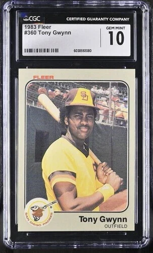 1983 Fleer #360 Tony Gwynn RC CGC 10 GEM MINT