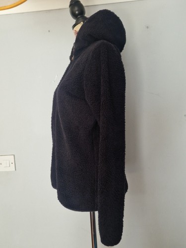 De colección Helly Hansen Sherpa Vellón Mujer Talla 10 Negro Cremallera Completa Spellout Con Capucha - Imagen 2 de 7