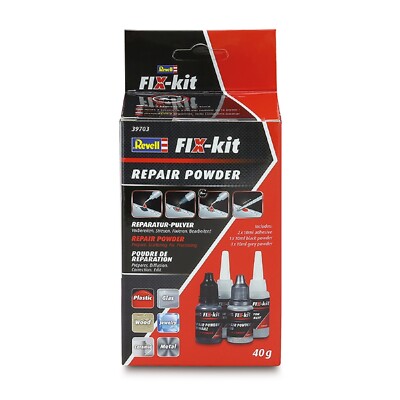 Revell Fix-Kit Repair Powder-Für Stahl, Metall, Kunststoff, Beton, Keramik ,Holz