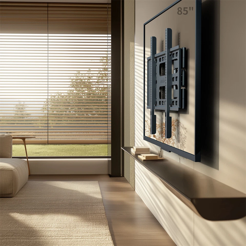 XL Full Motion TV Wall Mount for 40-100" TV Bracket Dual Swivel Articulating Arm - Image 4 of 4