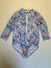 Tommy Bahama Girl's One Piece Rash Guard Swimsuit Protection Size Large 10-12