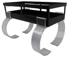 Plastic Monument Saddle Rustproof fits up to a 8" Gravestone Saddle Gripes Tight