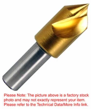3/4" x 90° One Flute Countersink, TiN Coated Cobalt, 1/2" Shank Melin Tool USA