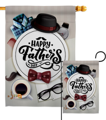 Fancy Dad Day Fathers World Best Papa DRevisey Coffee Hat Garden House Yard Flag