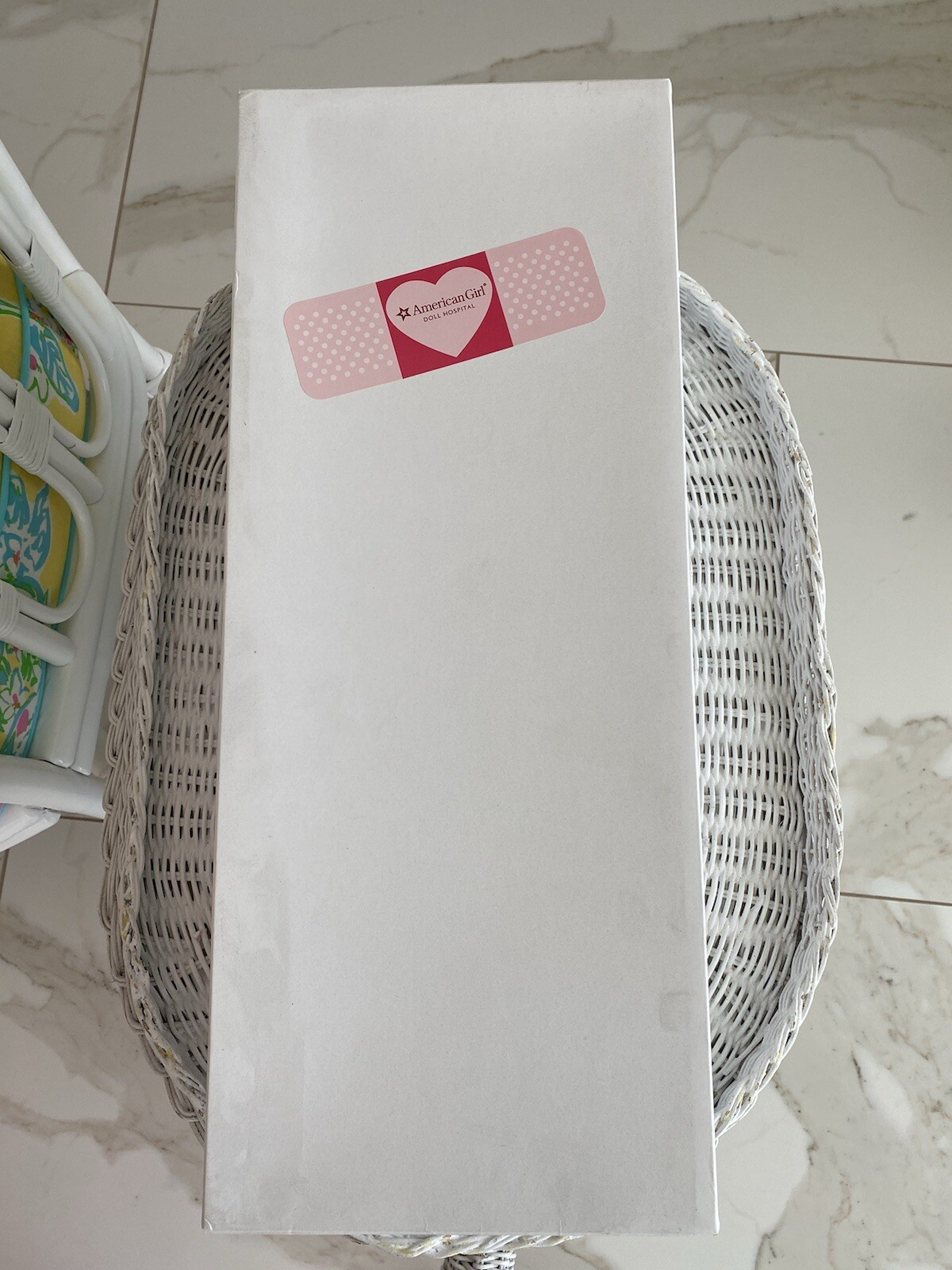 American Girl Lanie Doll Hospital Doll With Box & Get Well Soon Card