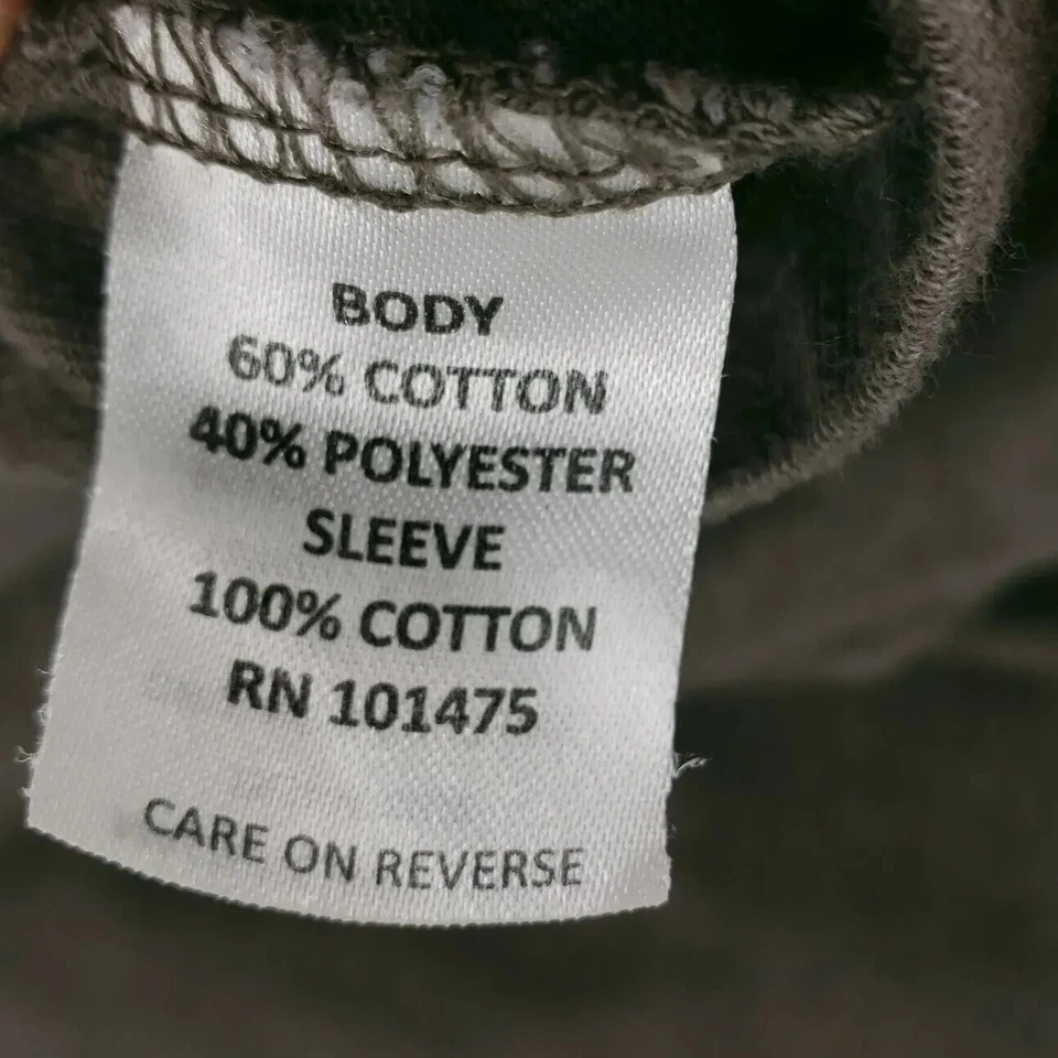 Camiseta Pullover John Deere Marrón Estampado Gráfico Manga Larga Raglán Talla Grande Foto 4 de 4