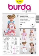 Burda Schnittmuster - Puppenkleider - Kombination - Sets - Nr.8308