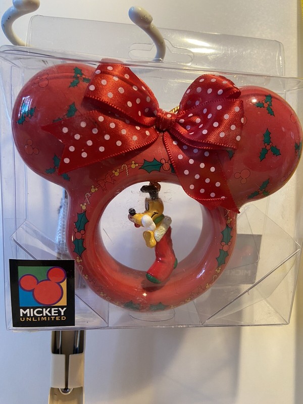 Disney Enesco - Mickey Unlimited - Red Mouse Ears - Pluto Christmas Ornament