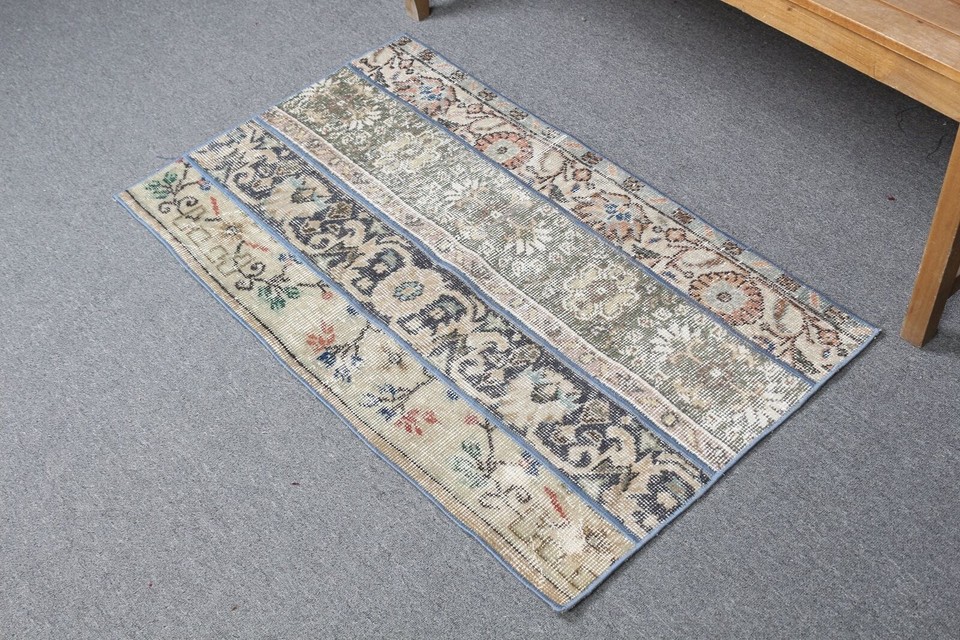 Turkish Rugs, 2.2x3.7 ft Small Rug, Floor Rugs, Vintage Rug, Oushak Rug