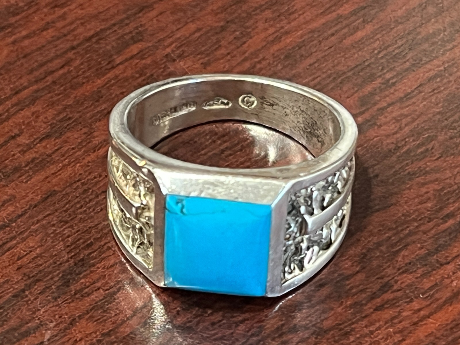 Sterling Silver Silver Cloud Turquoise Ring Size … - image 4