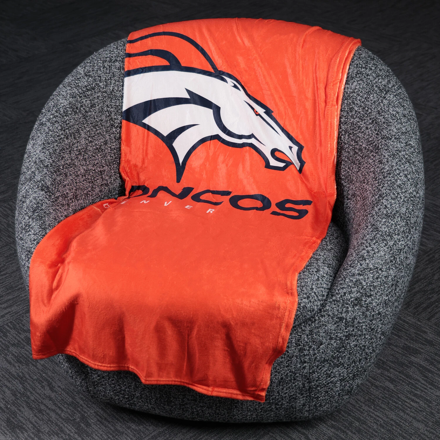 football Denver Plush Soft Micro Raschel Throw Blanket, Christmas Gift
