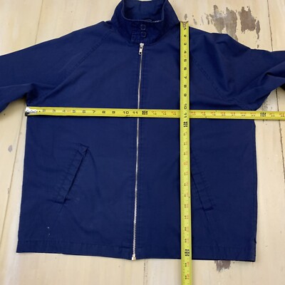 SHIPTON SPORTSWEAR - Vtg 70s-80s Navy Blue Bomber Golf Skate