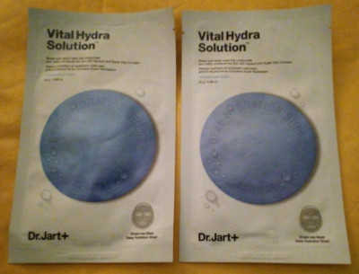 Two Dr. Jart+ Vital Dermask Water Jet Vital Hydra Solution Face Mask - 0.88 OZ.