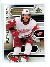 2022-23 SP Game Used Authentic Rookies Gold Chase Pearson /115 #167 Red Wings RC
