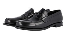 PRADA Leather Penny Loafer Dress Formal Suit Shoes Black - NEW