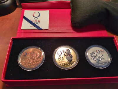 2008 USA Beijing Olympics 3 Coin Proof Set